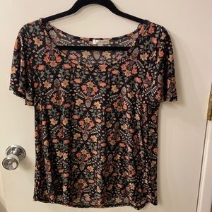 Super soft top with flutter sleeves